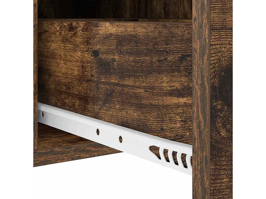 Mesa de Noche | Mesa auxiliar | Mesita de noche con cajón Roble ahumado 30x48x61 cm