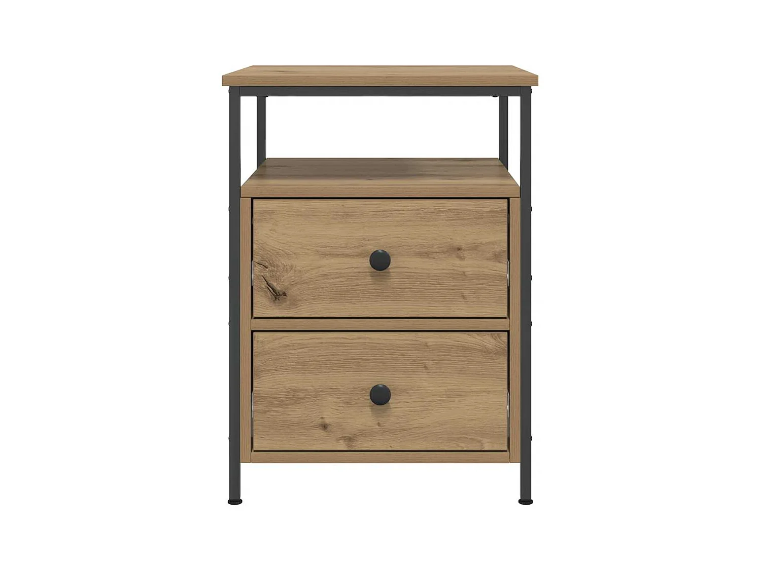 Mesitas de noche | Mesilla de noche 2 uds madera ingeniería roble artisan 44x45x60 cm