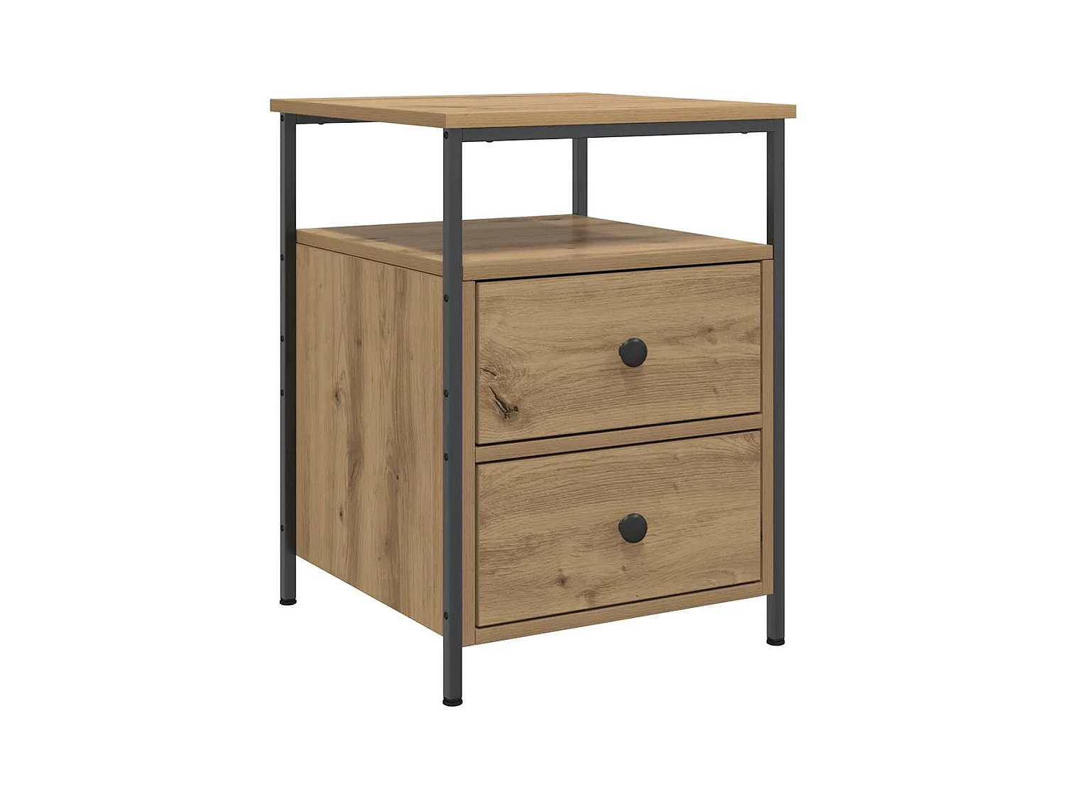 Mesitas de noche | Mesilla de noche 2 uds madera ingeniería roble artisan 44x45x60 cm