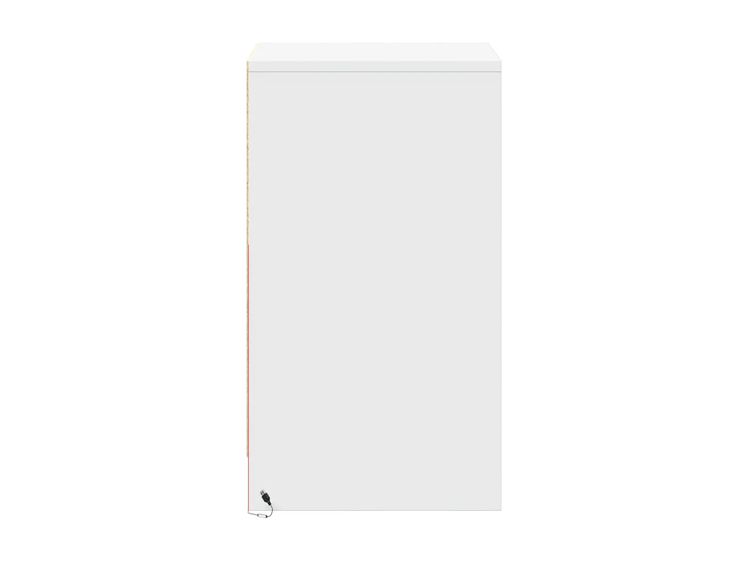 Nachttisch-Beistelltisch mit LED-Leuchten Weiß Holzwerkstoff SHL27552