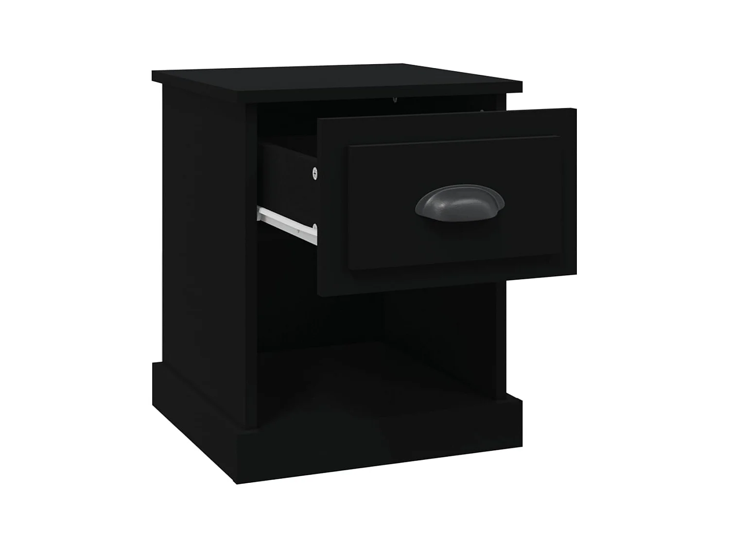 Mesitas de noche | Mesilla de noche 2 uds madera contrachapada negro 39x39x47,5 cm