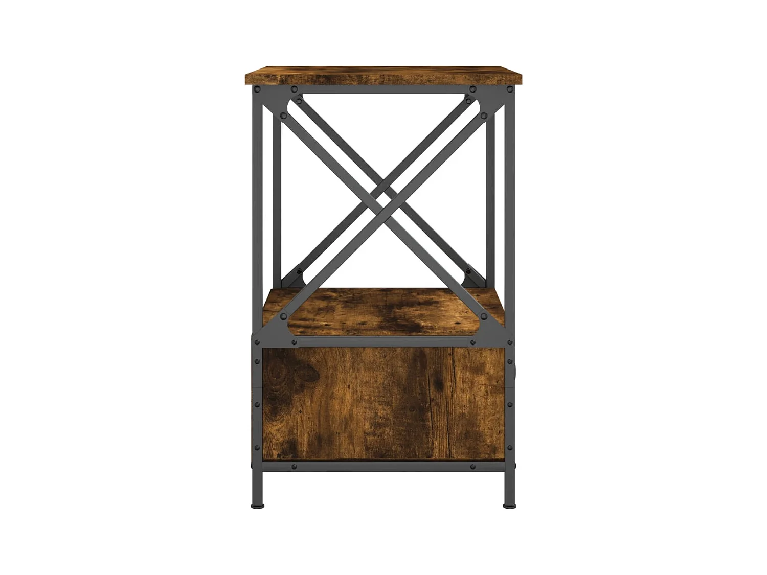 Tables de chevet lot de 2 avec rangement chêne fumé 50x41x65 cm bois d’ingénierie