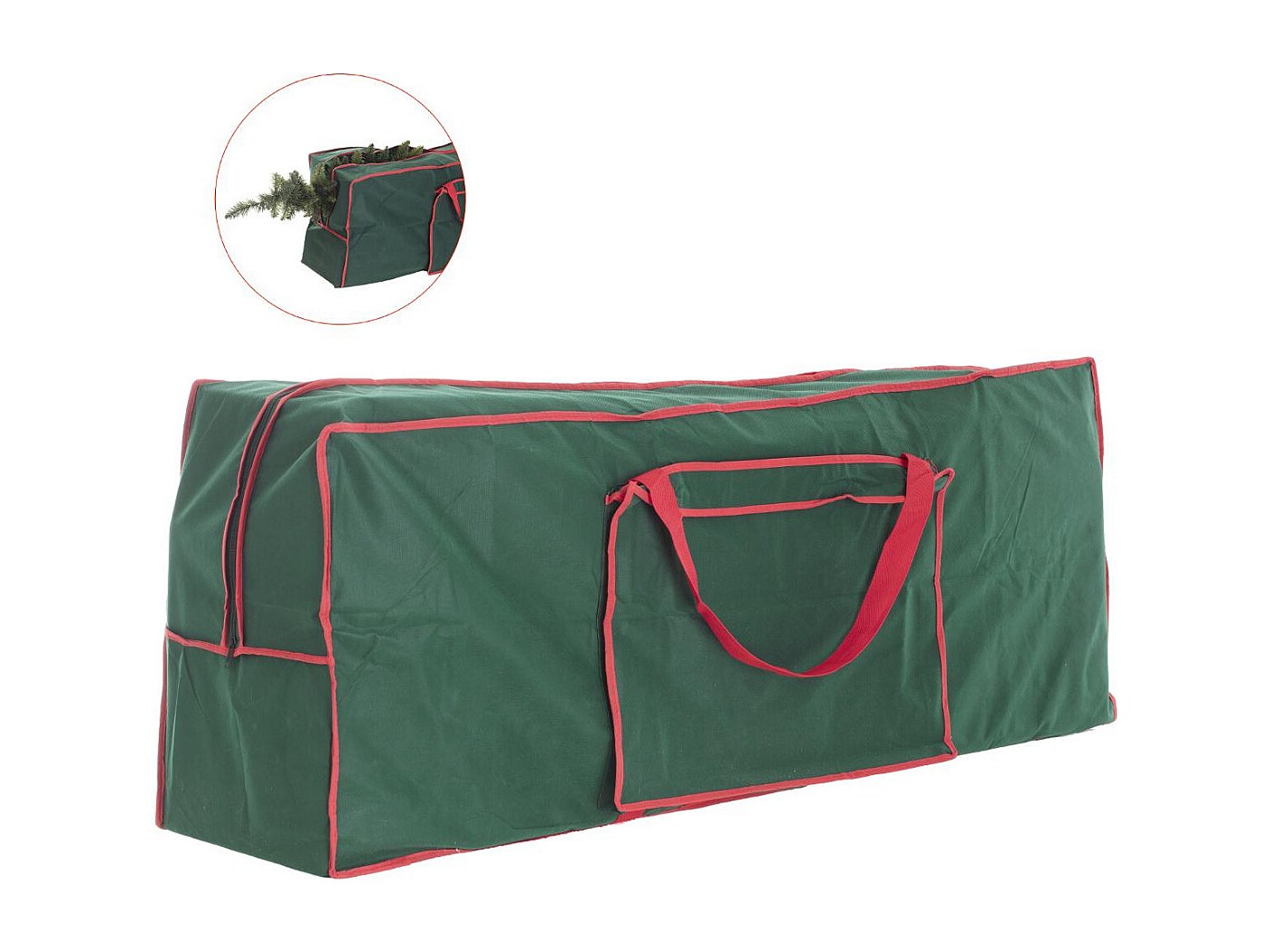 VidaXL Sac De Rangement Sapin De Noël Noir 150x75x75 Cm - Protection Anti-poussière Imperméable PE Résistant UV