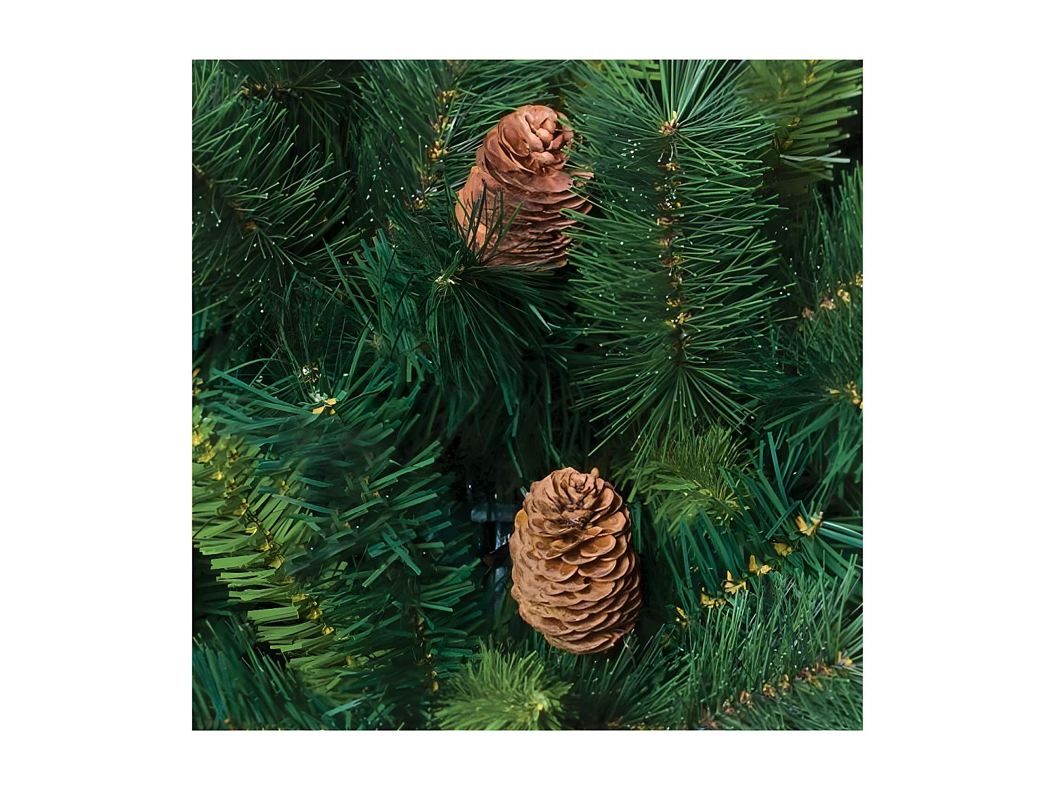 Sapin de Noël artificiel Vert avec Pommes de Pin H 150 cm