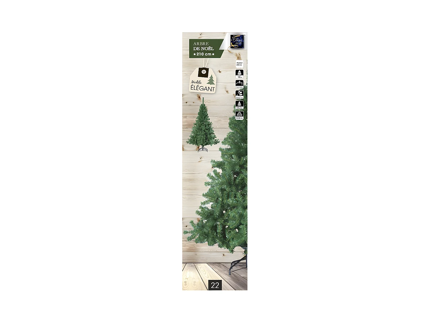 Sapin de Noël artificiel Vert 2 tons H 210 cm