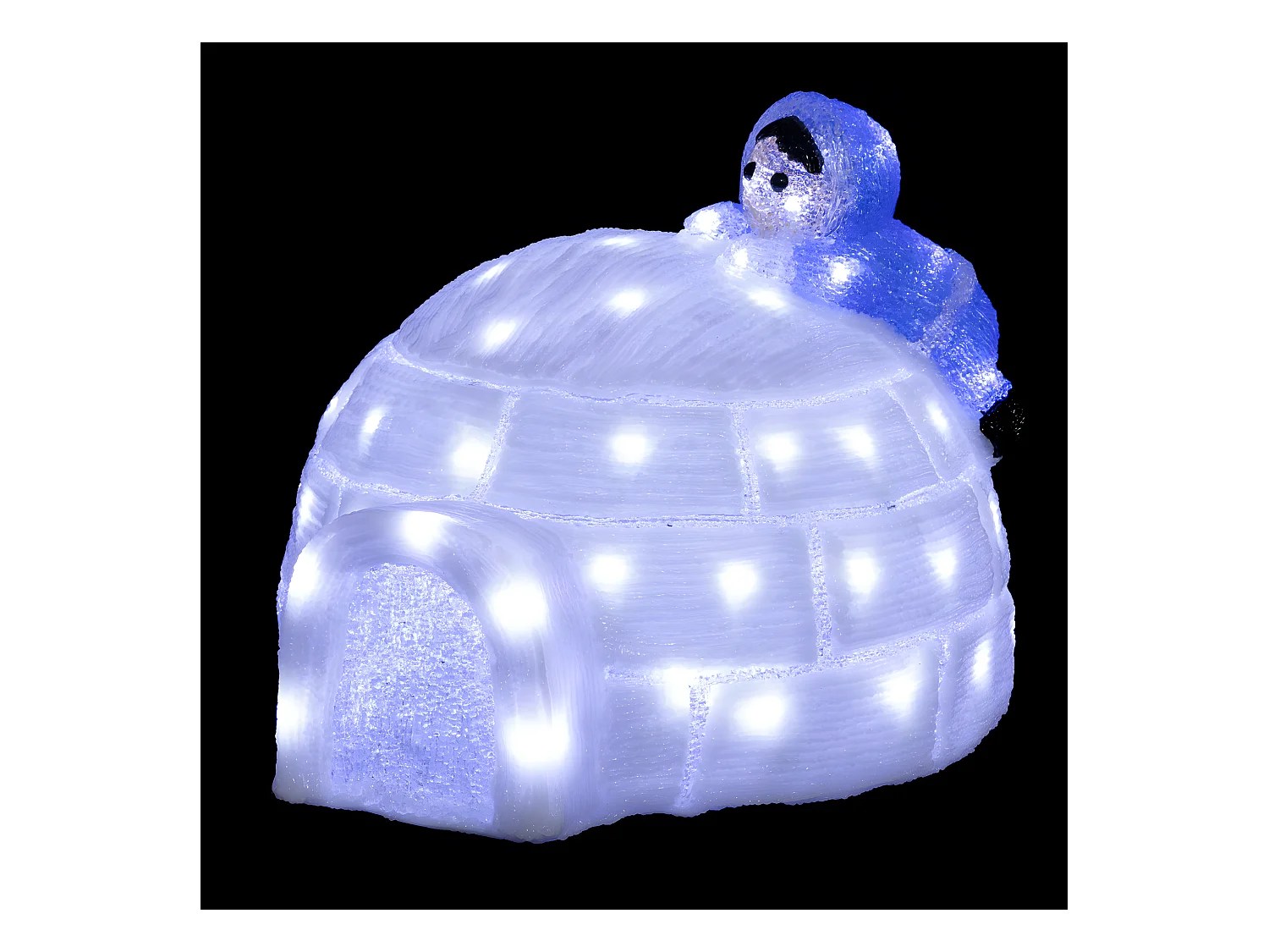 Déco lumineuse Igloo blanc 70 LED Blanc froid H 31 cm