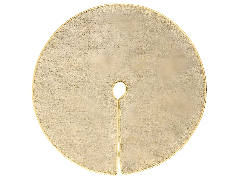 Déco de Noël Tapis pour pied de Sapin Doré et Pailleté D 90 cm