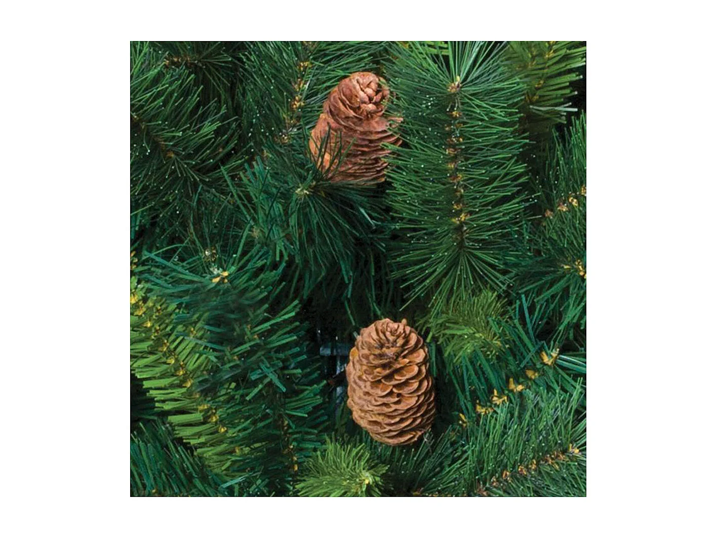 Sapin de Noël artificiel Vert avec Pommes de Pin H 210 cm