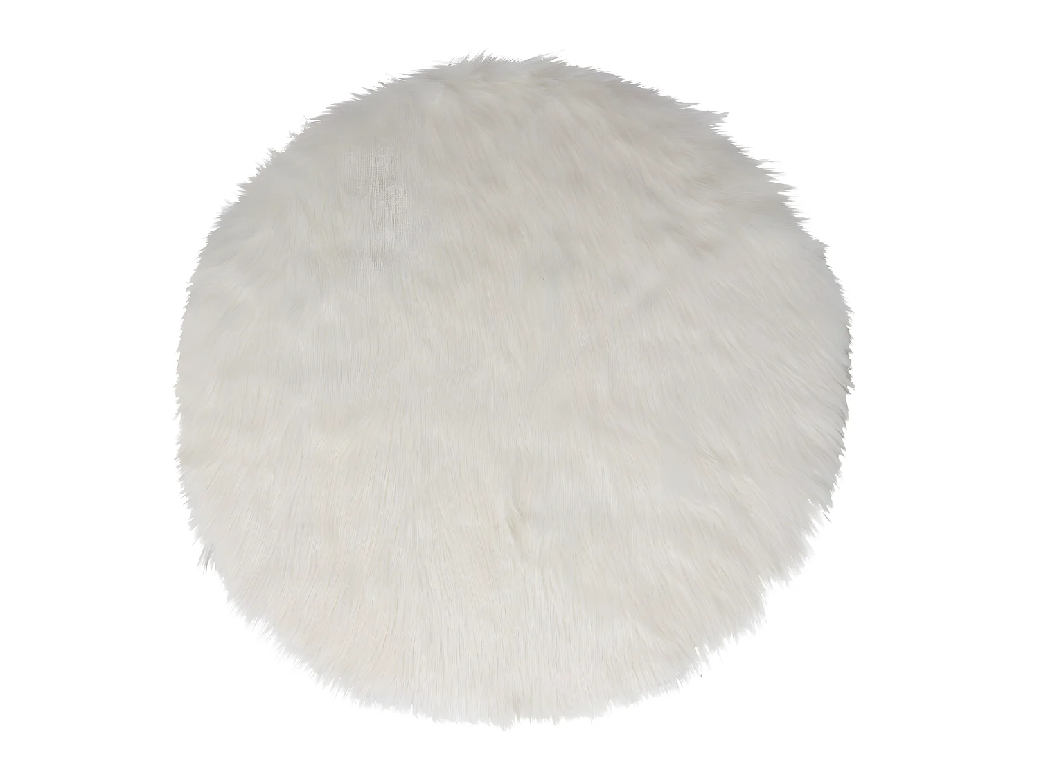Déco de Noël Tapis pour pied de Sapin en Fourrure Blanche D 90 cm