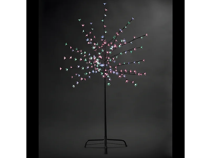 Déco de Noël Arbre lumineux Prunus 200 LED à variation de couleurs H 150 cm