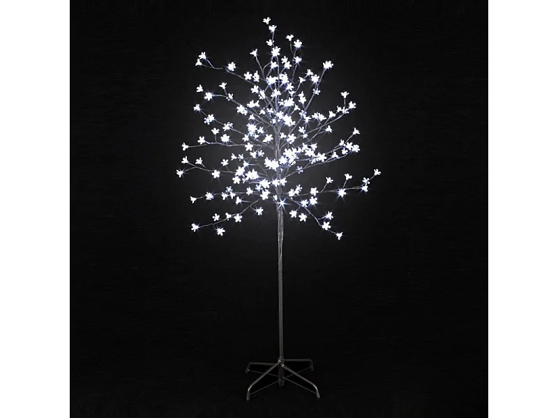 Déco de Noël Arbre lumineux  Prunus 200 LED Blanc Froid H 150 cm