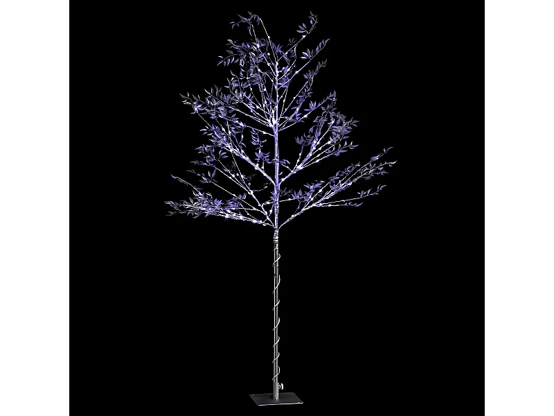 Déco de Noël Arbre lumineux Argenté 160 LED Blanc froid H 120 cm