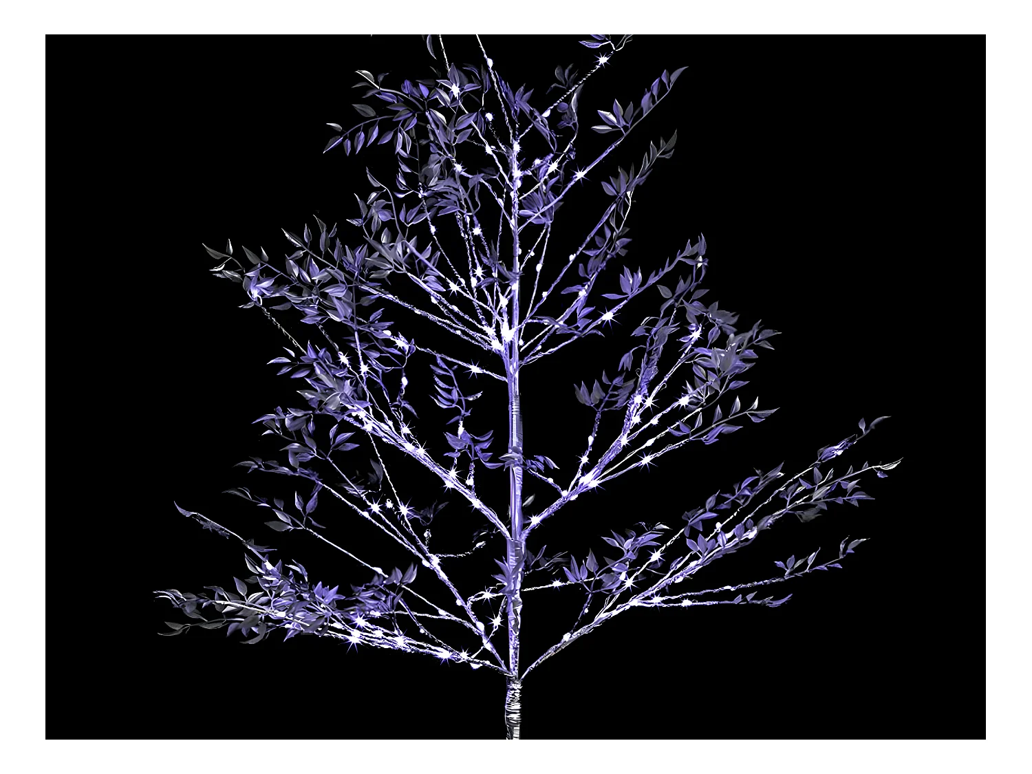 Déco de Noël Arbre lumineux Argenté 160 LED Blanc froid H 120 cm