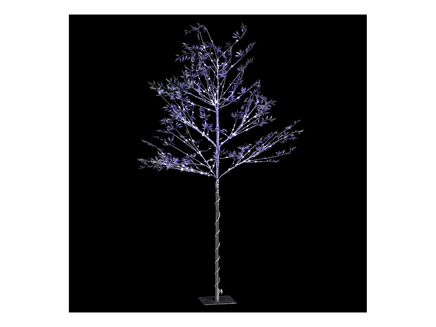 Déco de Noël Arbre lumineux Argenté 160 LED Blanc froid H 120 cm