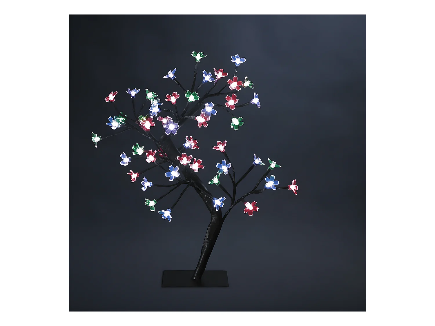 Déco de Noël Arbre lumineux Prunus 48 LED à variation de couleurs H 45 cm