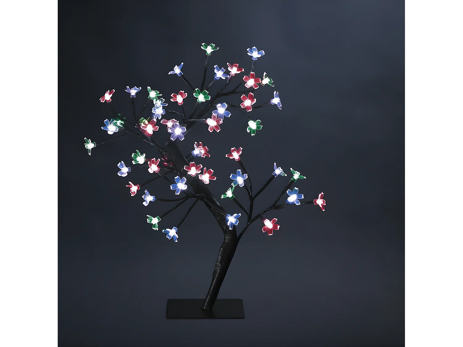 Déco de Noël Arbre lumineux Prunus 48 LED à variation de couleurs H 45 cm
