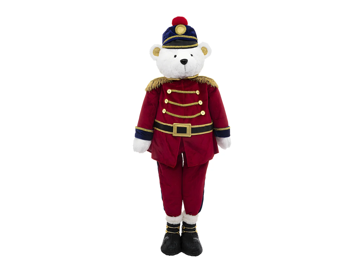 Déco de Noël Casse-Noisette télescopique en habit rouge H maxi 105 cm