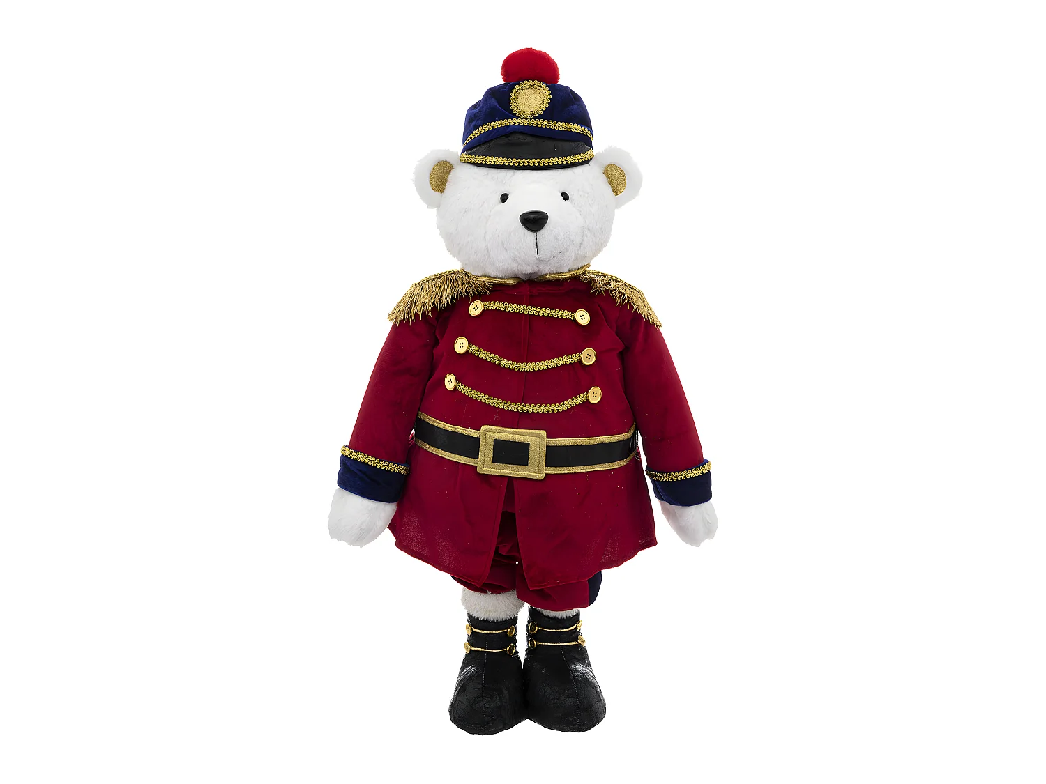 Déco de Noël Casse-Noisette télescopique en habit rouge H maxi 105 cm