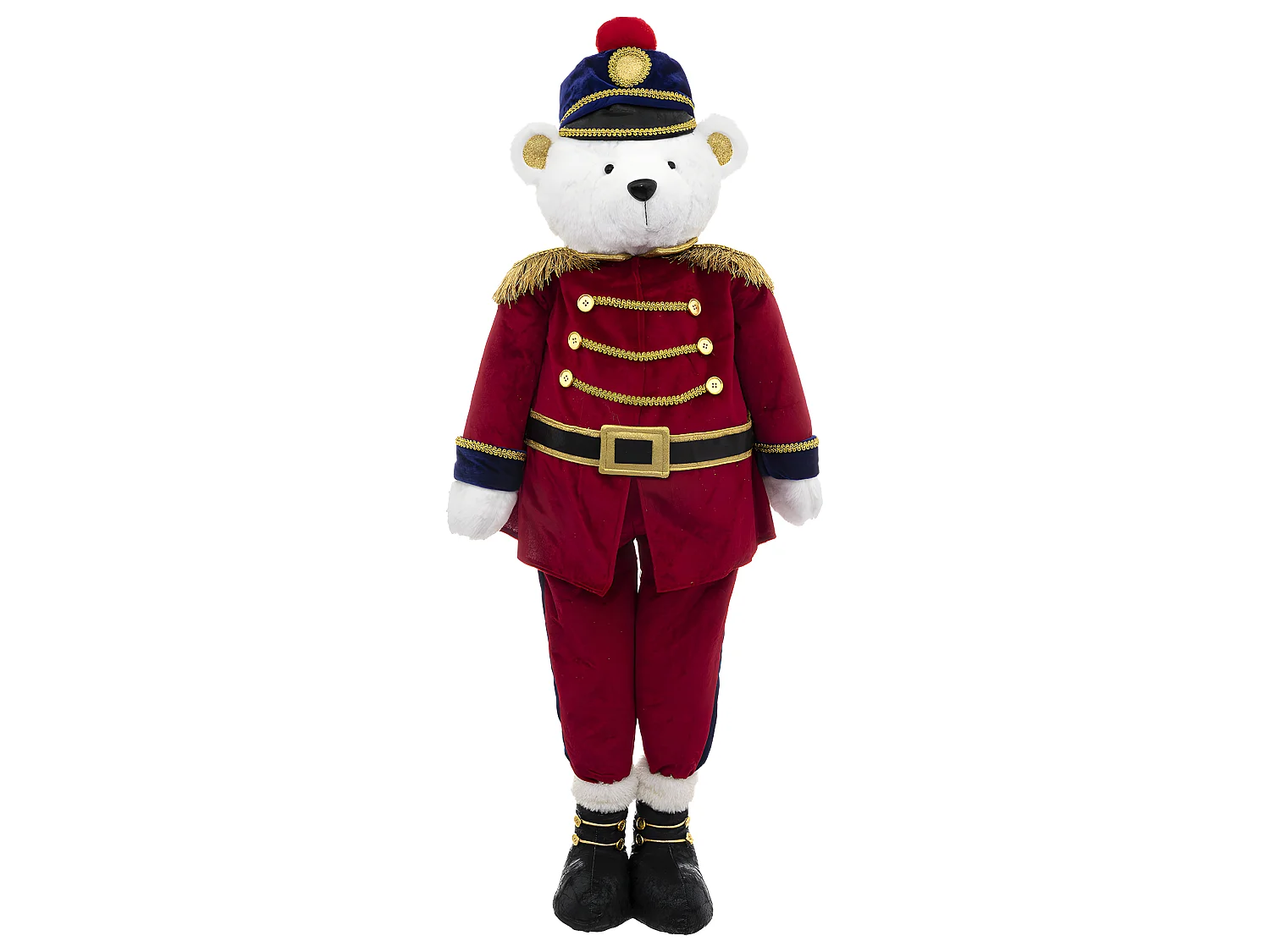 Déco de Noël Casse-Noisette télescopique en habit rouge H maxi 105 cm