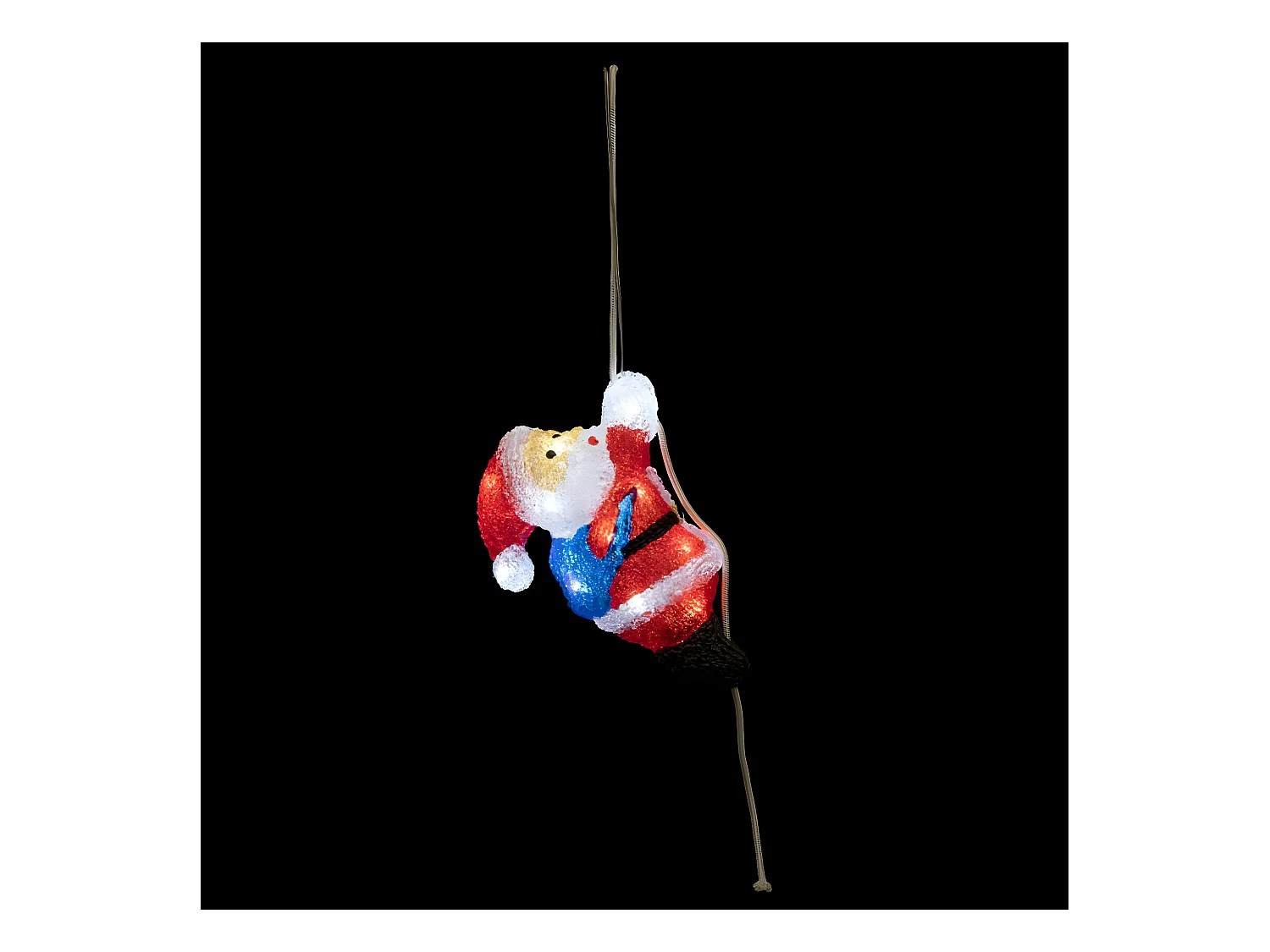 Déco lumineuse Père Noël Grimpeur 20 LED Blanc H 23 cm