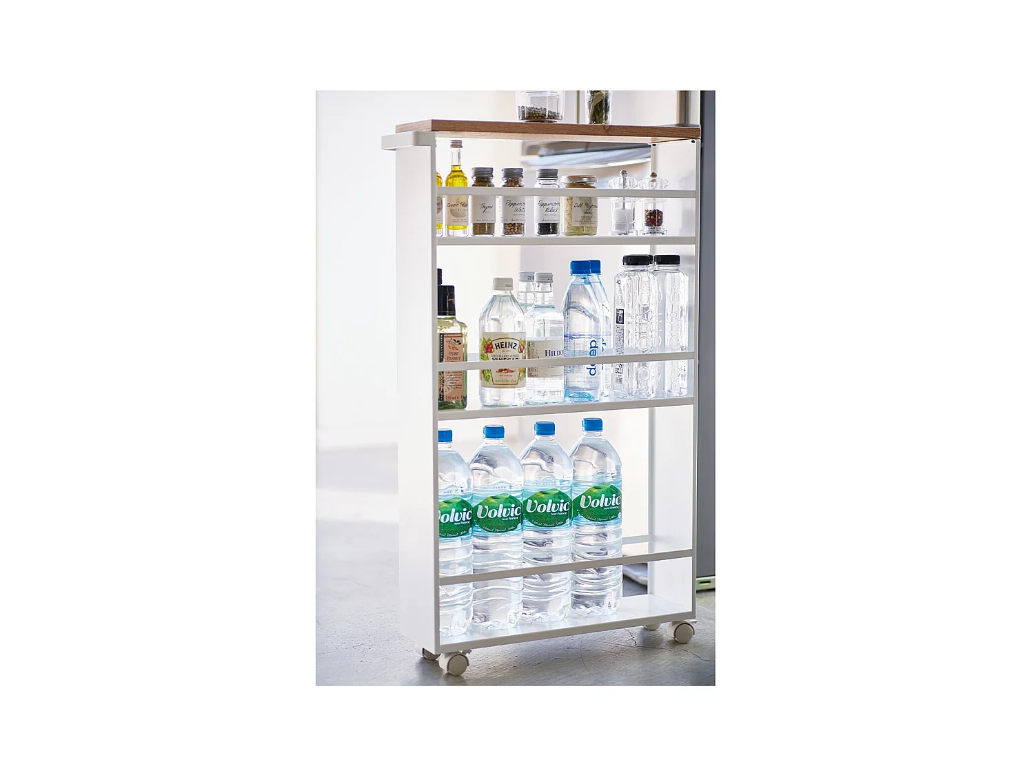 Aparador de cocina en metal y madera Torre