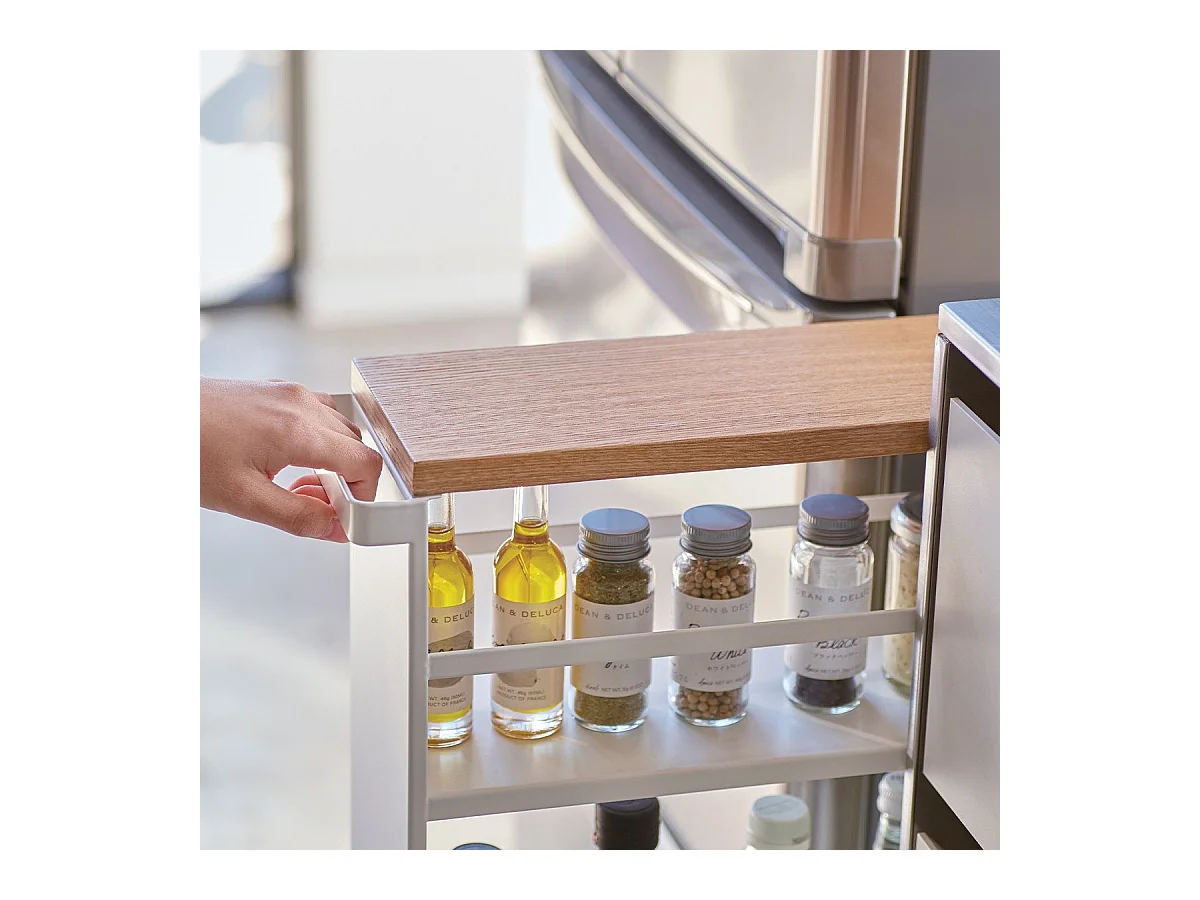 Aparador de cocina en metal y madera Torre