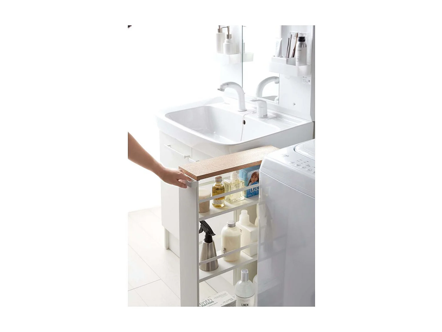 Desserte de rangement en acier - L47,5 cm