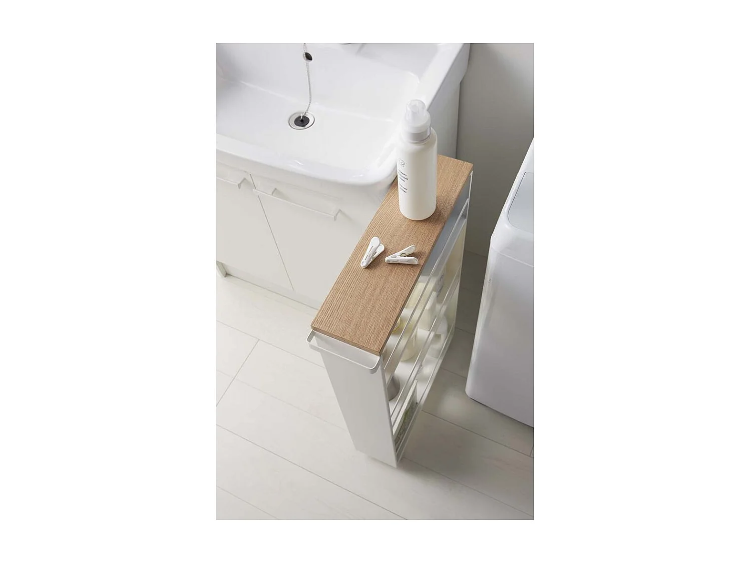 Desserte de rangement en acier - L47,5 cm