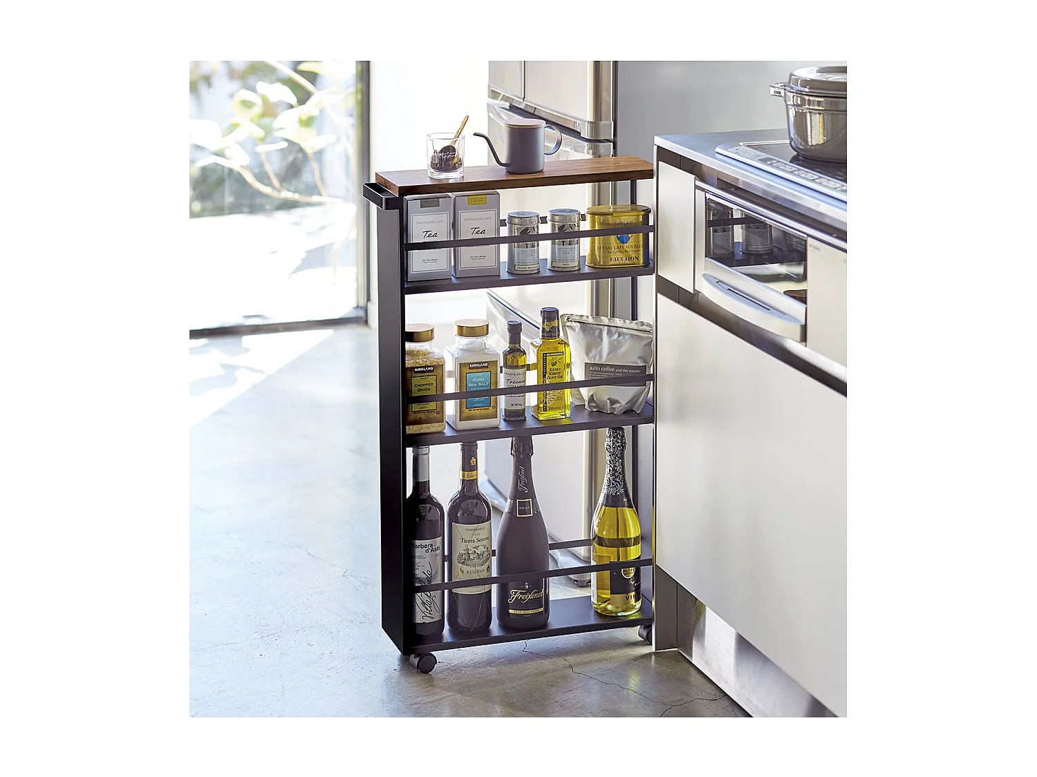 Credenza da cucina in metallo e legno Tower