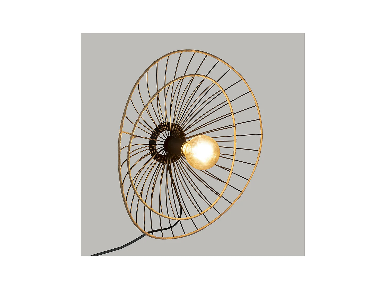 Applique murale en métal noir D 45 cm