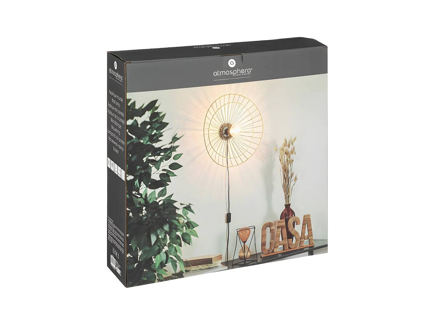 Applique murale en métal noir D 45 cm