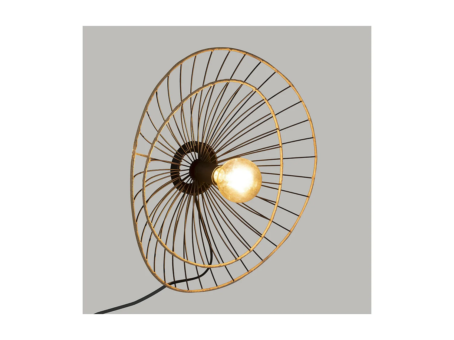 Applique murale en métal noir D 45 cm