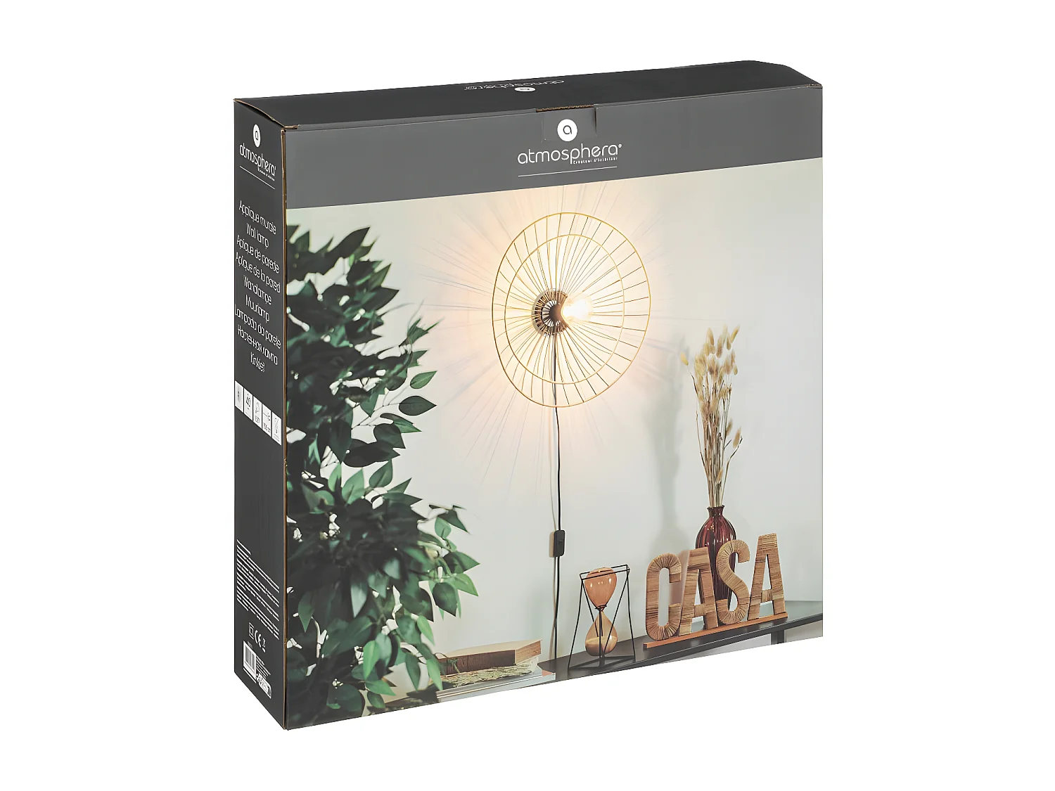 Applique murale en métal noir D 45 cm