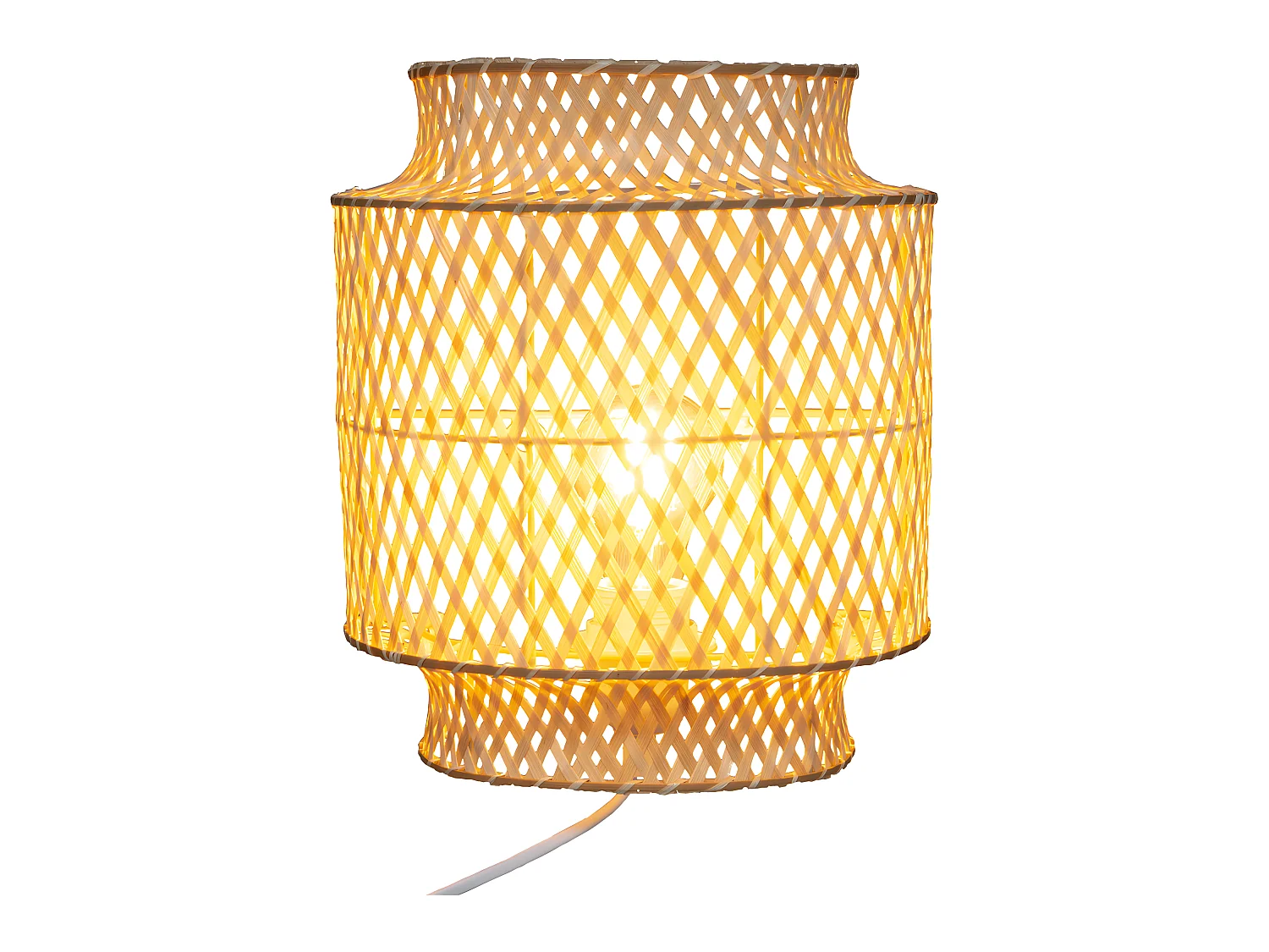 Wandlampe aus geflochtenem Bambus Ø 23 cm