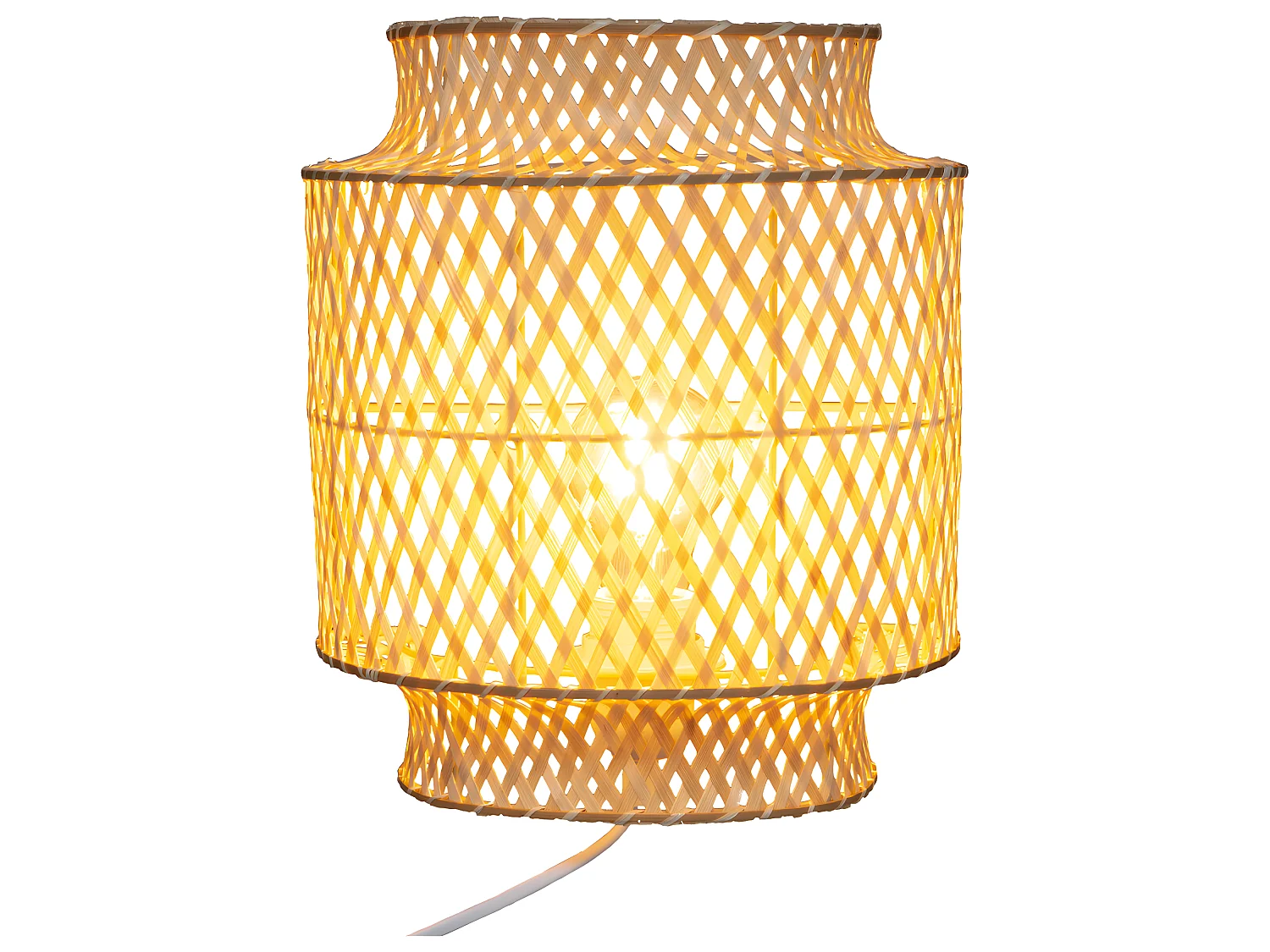 Wandlampe aus geflochtenem Bambus Ø 23 cm