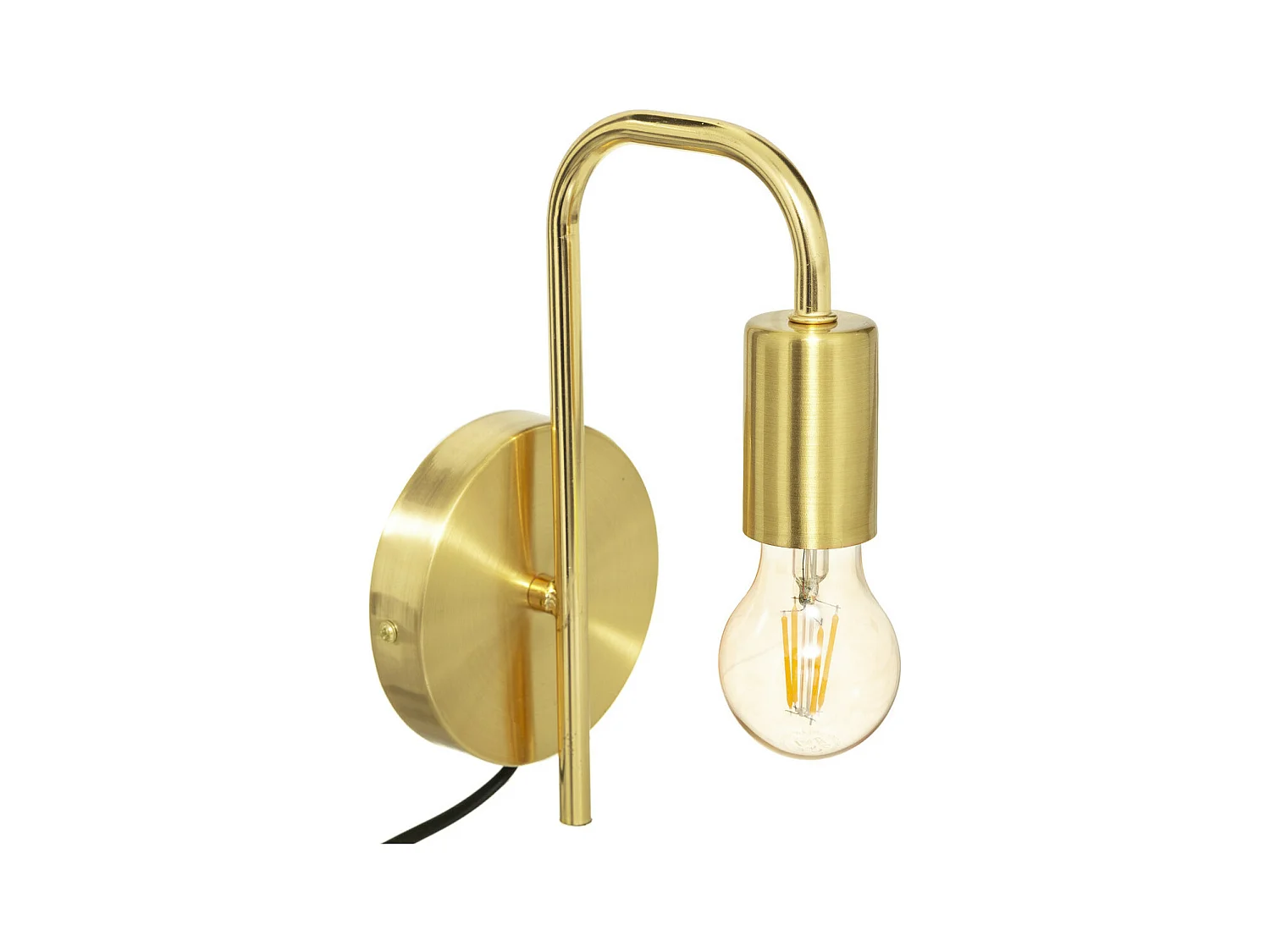 Applique murale en métal Doré H 25 cm