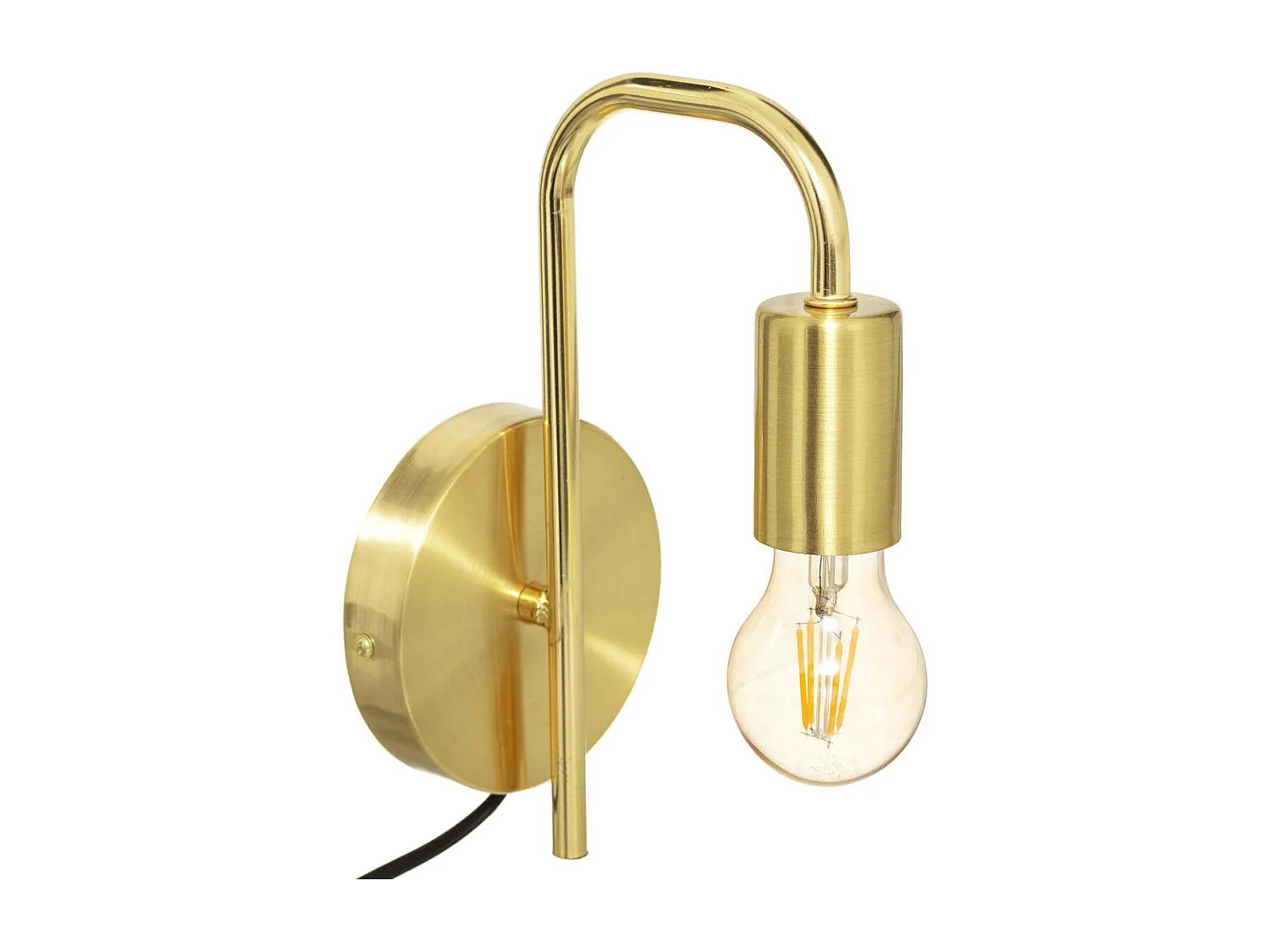 Applique murale en métal Doré H 25 cm