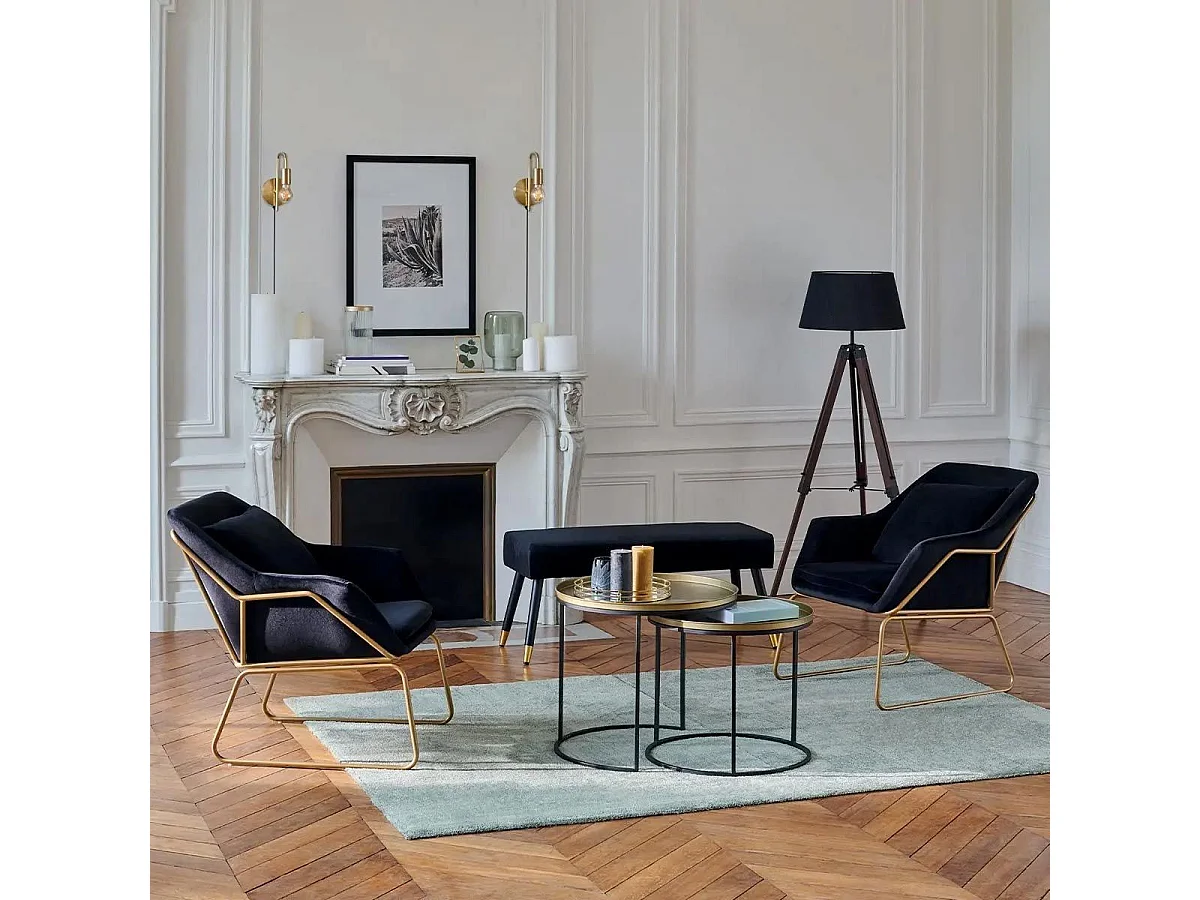 Applique murale en métal Doré H 25 cm