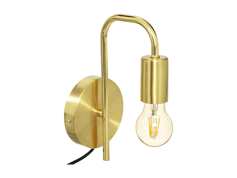 Applique murale en métal Doré H 25 cm