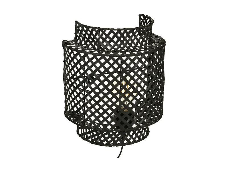 Applique murale en Bambou Noir H 28 cm