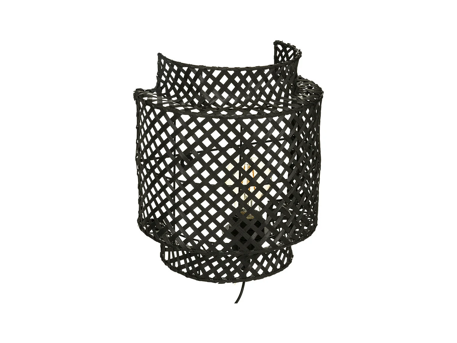 Applique murale en Bambou Noir H 28 cm