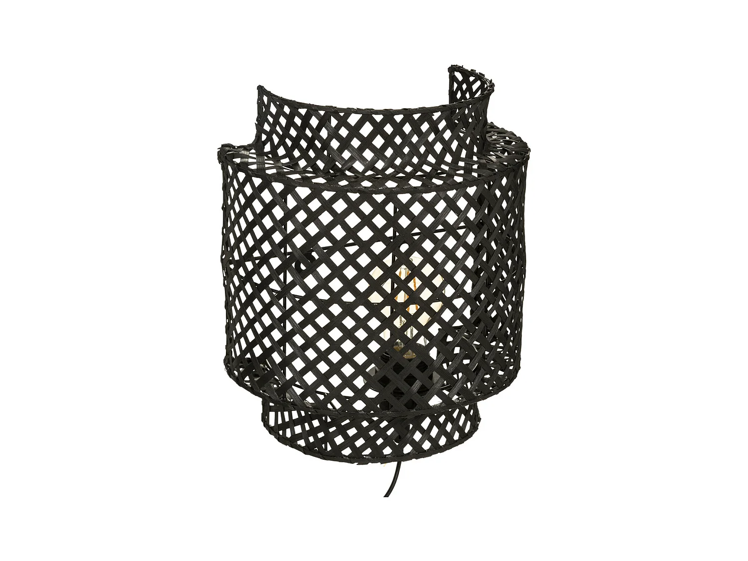 Applique murale en Bambou Noir H 28 cm