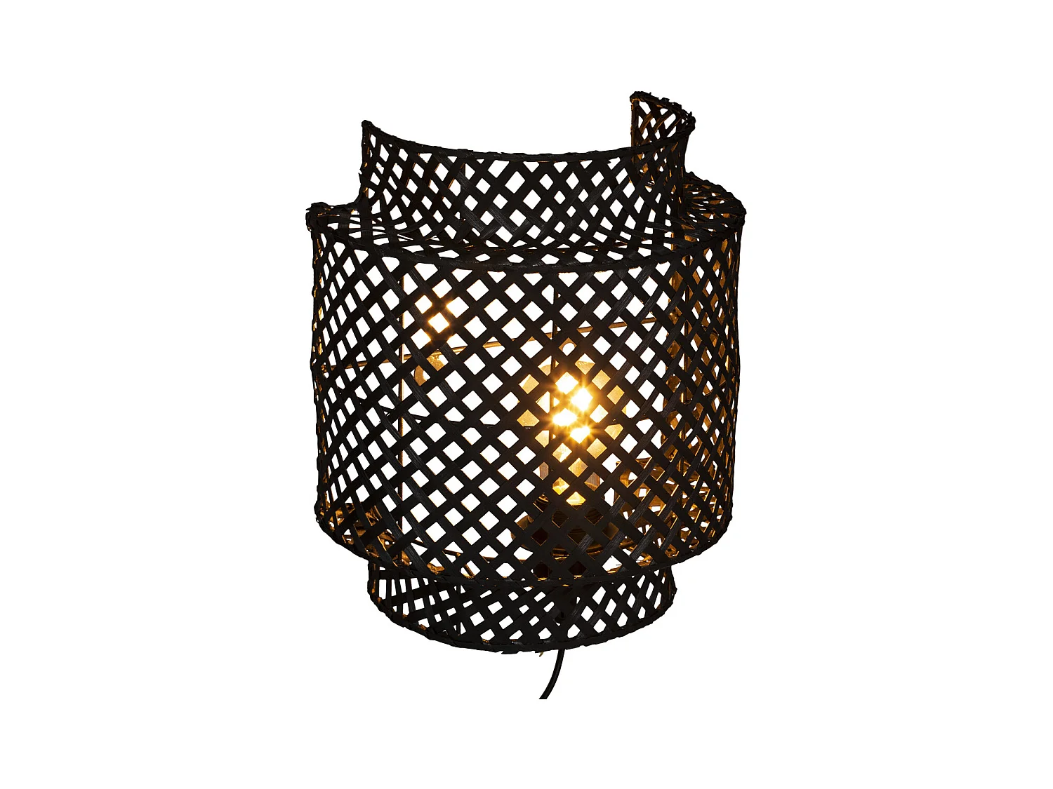 Applique murale en Bambou Noir H 28 cm