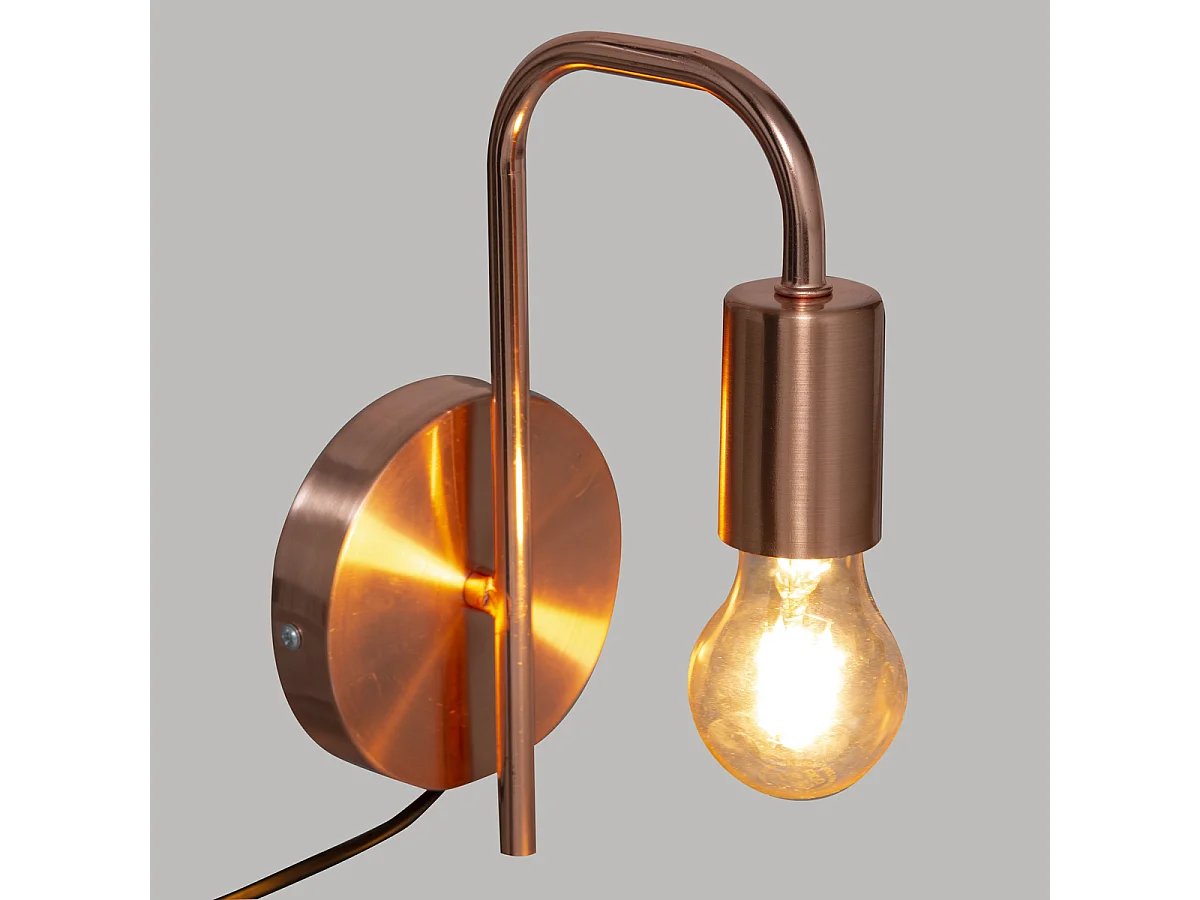 Applique murale  en métal Cuivre H 25 cm