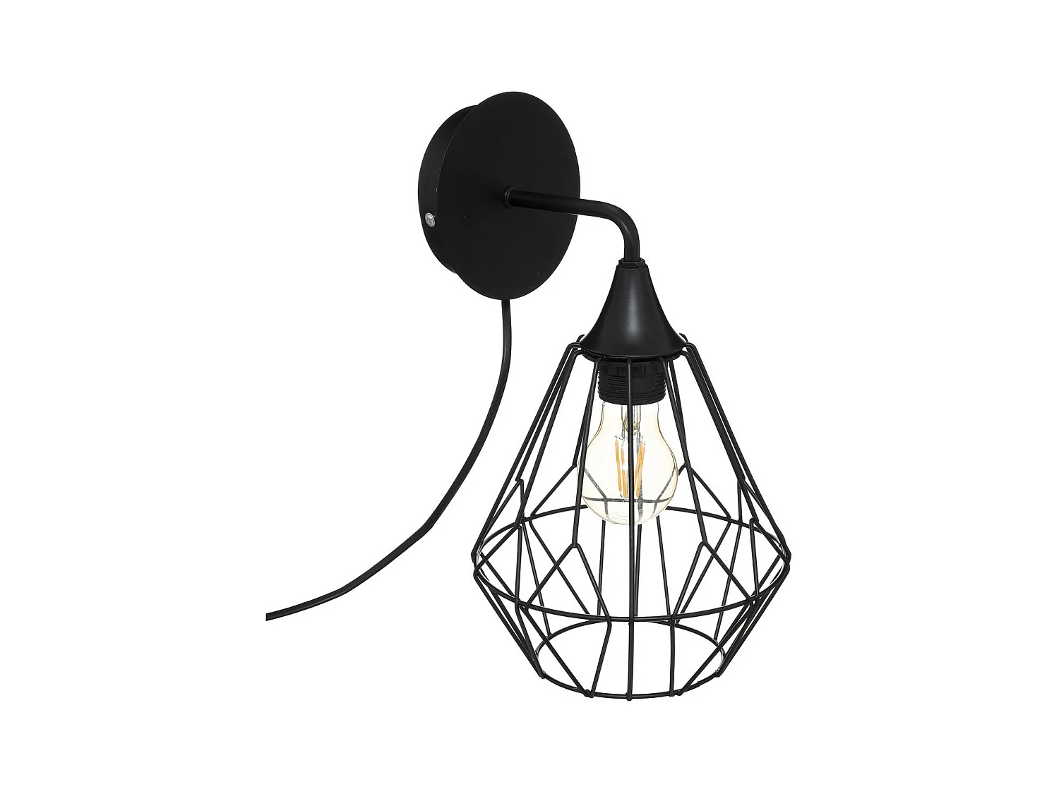 Applique murale en Métal filaire Noir