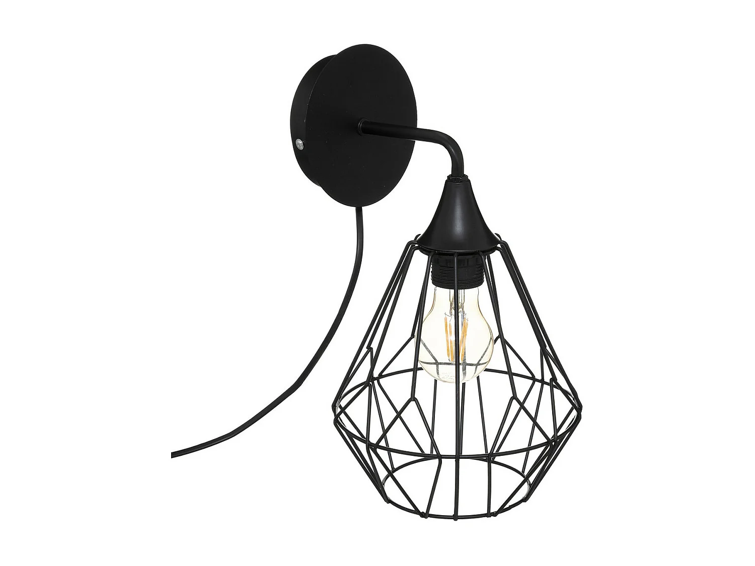 Applique murale en Métal filaire Noir