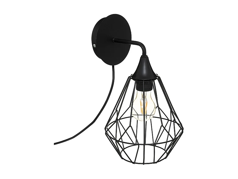 Applique murale en Métal filaire Noir