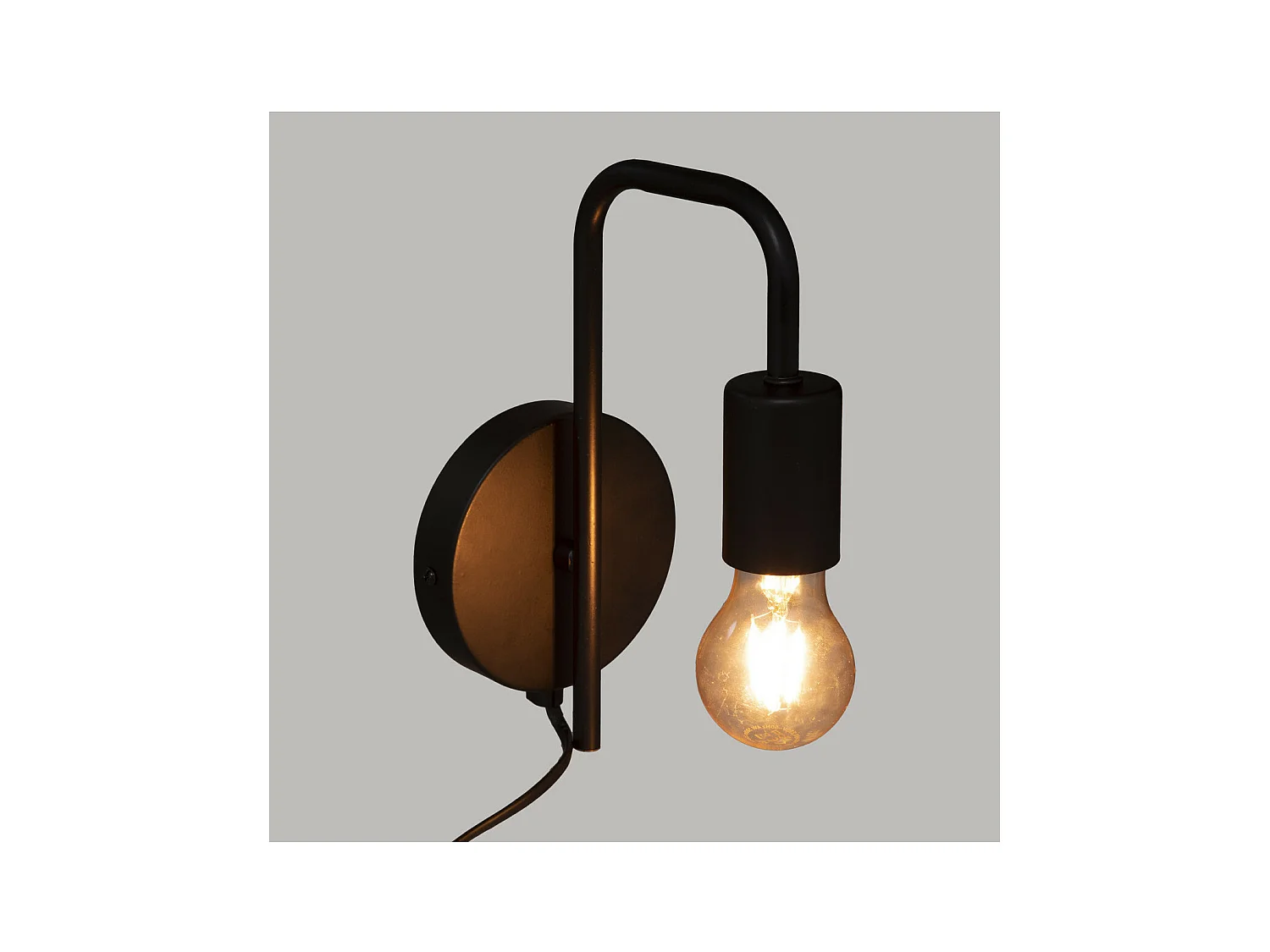 Applique murale en métal Noir H 25 cm