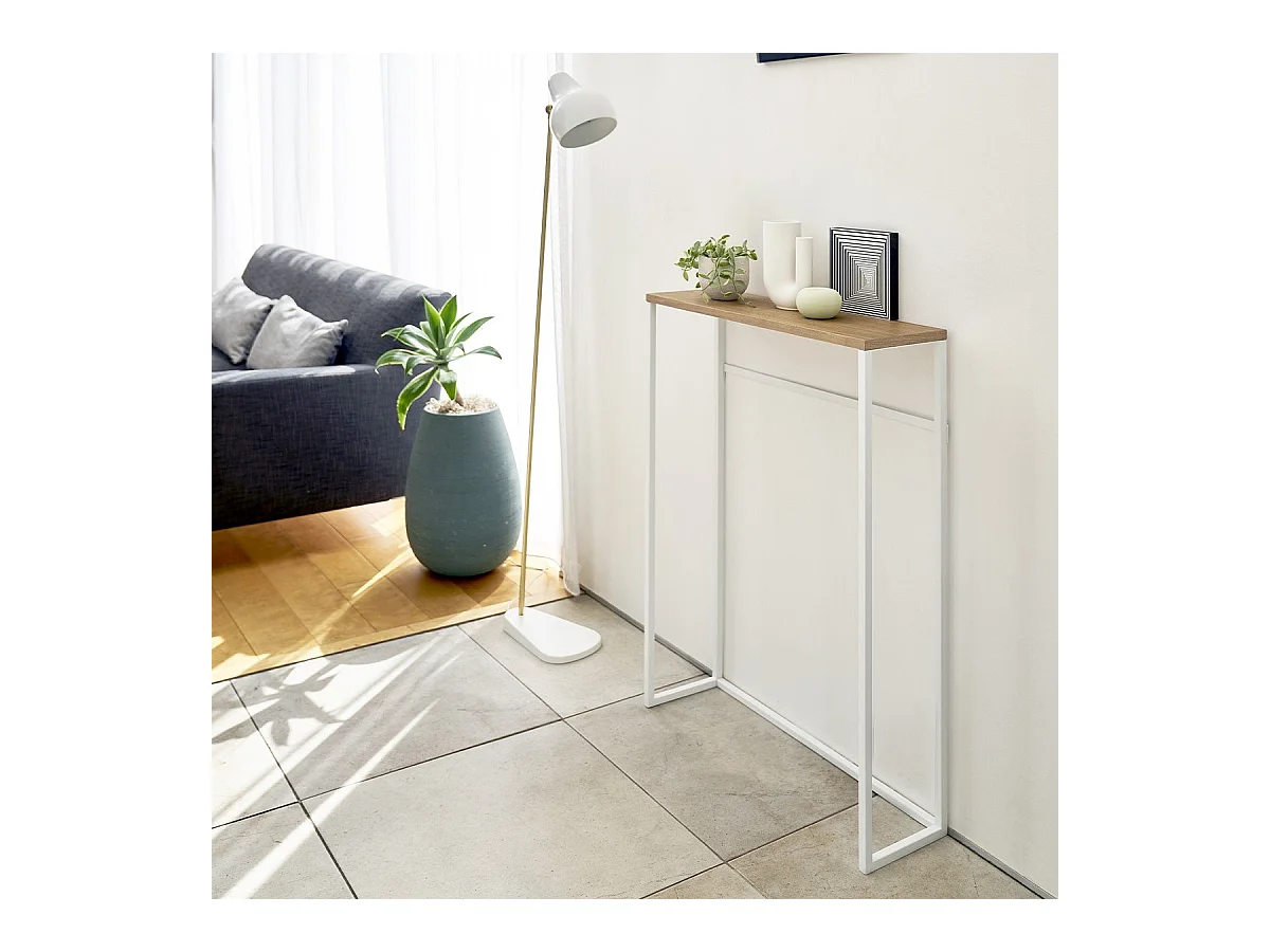 Eingangskonsole aus Holz und Metall Tower