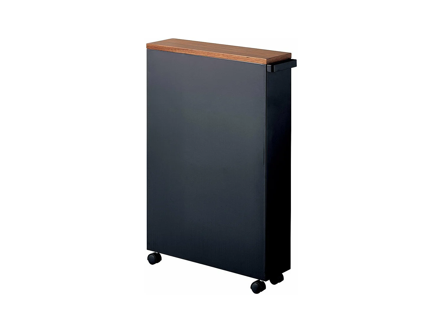 Toilettenregal mit Rollen aus Metall und Holz "Slim"